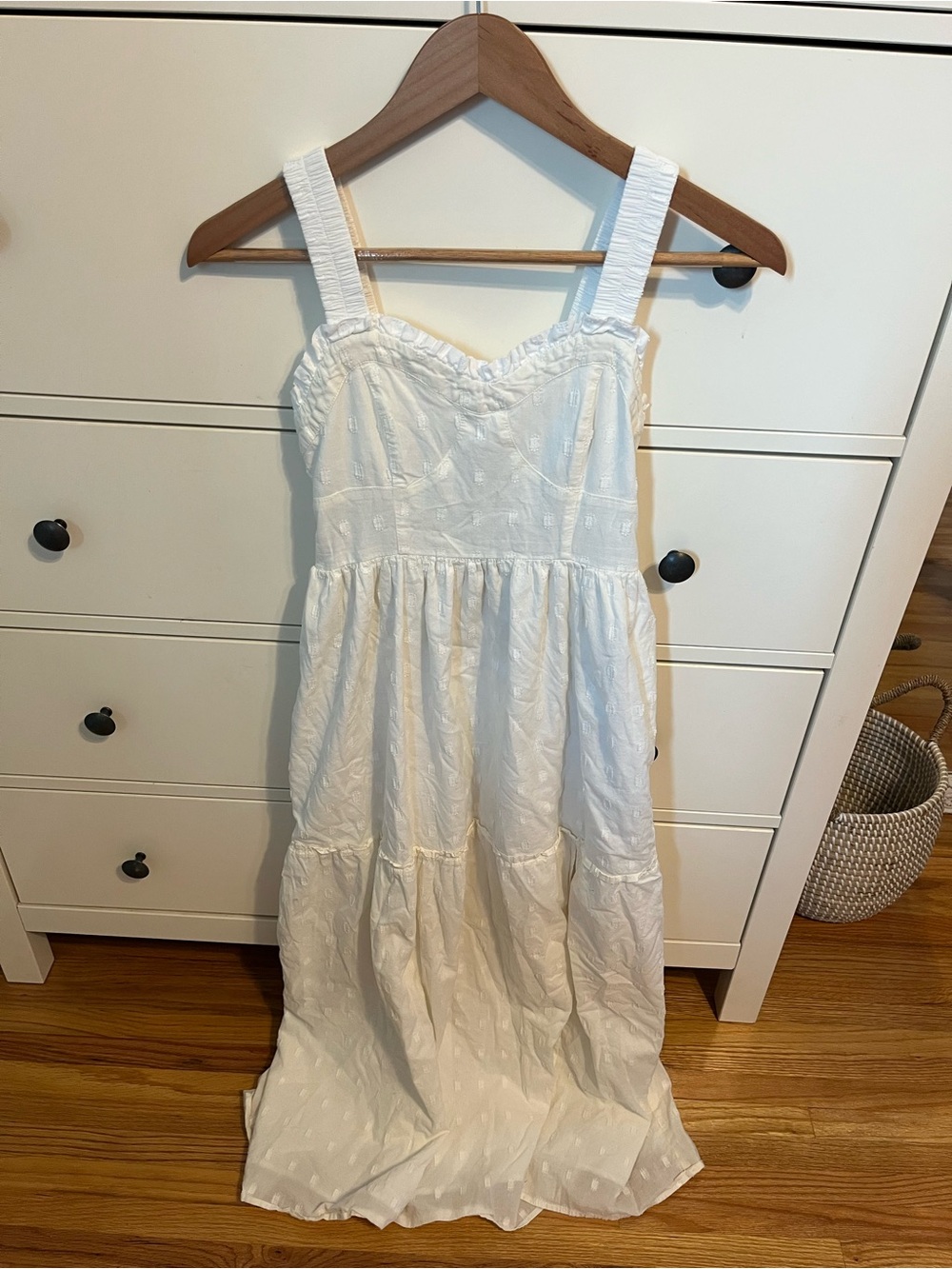 White Sleeveless Tiered Dress